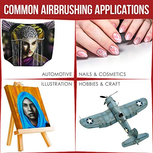  Master Airbrush G444 Set High Precision Detail Control for Hobbyists and Artists
| Master Airbrush G444-Set Dual-Action