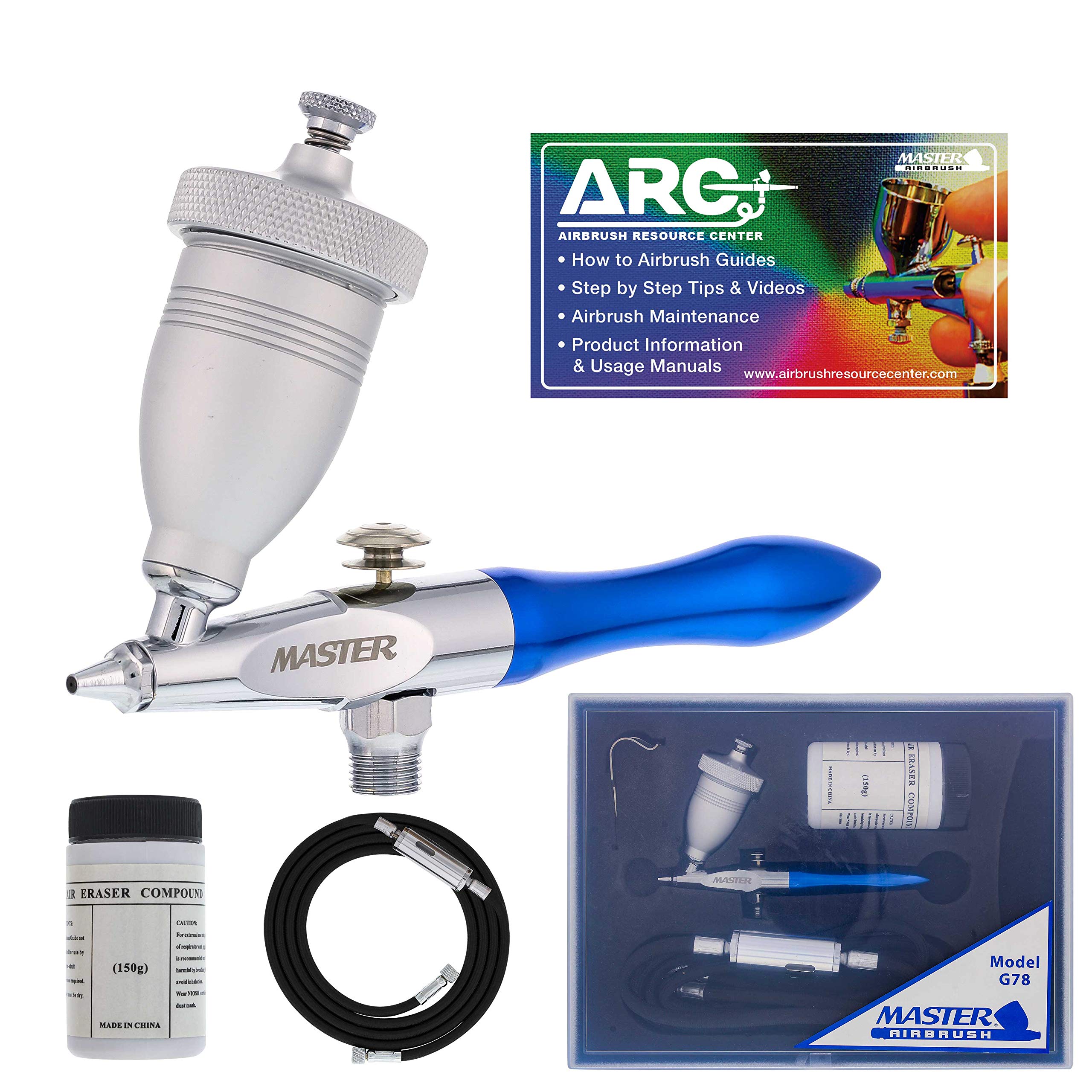 Master Airbrush Gravity Feed Airbrush Mini Sandblaster Kit - Portable, Ideal for Art & Miniature Painting, Perfect for M